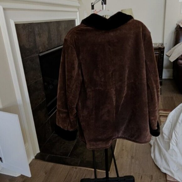 Gallery Genuine Leather Suede Faux Fur lining Jacket L - Picture 16 of 16